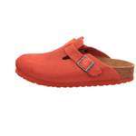 Clog von Birkenstock, in der Farbe Rot, aus Metall, andere Perspektive, Vorschaubild