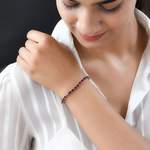 Silberarmband von ShopLC, in der Farbe Orange, andere Perspektive, Vorschaubild