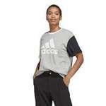 T-Shirt von Adidas, in der Farbe Grau, aus Baumwolle, andere Perspektive, Vorschaubild
