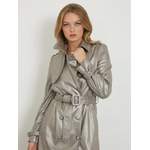 Trenchcoat Metallic-Kunstleder der Marke Guess