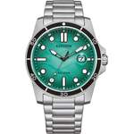 Damen-Armbanduhr von Citizen, in der Farbe Grün, aus Edelstahl, andere Perspektive, Vorschaubild