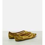 Klassische Ballerina von Jimmy Choo, in der Farbe Gold, andere Perspektive, Vorschaubild