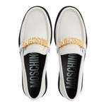 Sneaker von Moschino, in der Farbe Weiss, aus Leder, andere Perspektive, Vorschaubild