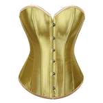 Top von KUOSE, in der Farbe Gold, aus Satin, andere Perspektive, Vorschaubild