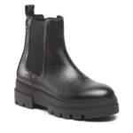 Chelsea-Boot von Tommy Hilfiger, in der Farbe Schwarz, aus Echtleder, andere Perspektive, Vorschaubild