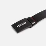 Ledergürtel von HUGO, in der Farbe Schwarz, aus Leder, andere Perspektive, Vorschaubild