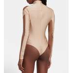 Body von Mugler, in der Farbe Beige, andere Perspektive, Vorschaubild