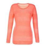 Rundhalspullover von Classic Basics, in der Farbe Orange, andere Perspektive, Vorschaubild