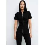 Jumpsuit von MANGO, in der Farbe Schwarz, aus Baumwolle, andere Perspektive, Vorschaubild