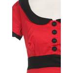 Klassische Bluse von pinup couture, in der Farbe Rot, andere Perspektive, Vorschaubild