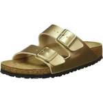 Pantolette von Birkenstock, in der Farbe Gold, aus Leder, Vorschaubild