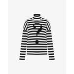 Gestreifter Rollkragenpullover der Marke Moschino