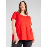 T-Shirt von ONLY Carmakoma, in der Farbe Rot, aus Jersey, andere Perspektive, Vorschaubild