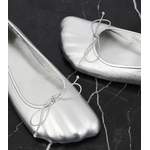 Klassische Ballerina von Balenciaga, in der Farbe Silber, andere Perspektive, Vorschaubild