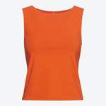 Top von Laura Torelli, in der Farbe Orange, aus Baumwolle, andere Perspektive, Vorschaubild