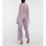 Jumpsuit von LaQuan Smith, in der Farbe Lila, andere Perspektive, Vorschaubild