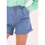 Shorts von Object, in der Farbe Blau, aus Denim, andere Perspektive, Vorschaubild