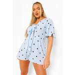 Gepunkter Playsuit der Marke boohoo