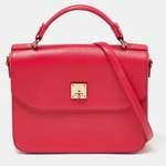 Ledertasche von MCM Pre-owned, in der Farbe Rot, aus Metall, andere Perspektive, Vorschaubild