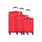 Trolleyset von WORLDPACK, in der Farbe Rot, aus Polyester, andere Perspektive, Vorschaubild