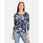 Rundhalsshirt von Gerry Weber, in der Farbe Blau, aus Material-mix, andere Perspektive, Vorschaubild