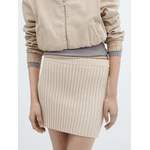 Minirock von Mango, in der Farbe Beige, aus Polyester, andere Perspektive, Vorschaubild