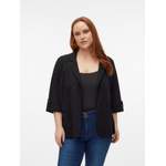 Kurzblazer von Vero Moda Curve, in der Farbe Schwarz, aus Webstoff, andere Perspektive, Vorschaubild