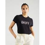 T-Shirt von DKNY, in der Farbe Schwarz, andere Perspektive, Vorschaubild