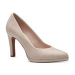 High Heel Pump von marco tozzi, in der Farbe Beige, aus Stoff, andere Perspektive, Vorschaubild