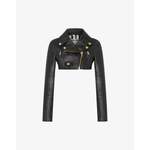 Cropped-bikerjacke Aus der Marke Moschino