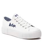 Sneaker von Lee Cooper, in der Farbe Weiss, aus Stoff, andere Perspektive, Vorschaubild