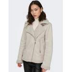 Lederjacken & Kunstlederjacke von Only, in der Farbe Beige, aus Polyester, andere Perspektive, Vorschaubild