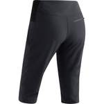 Caprihose von maier sports, in der Farbe Schwarz, aus Polyester, andere Perspektive, Vorschaubild