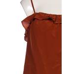 Klassische Bluse von Sezane, in der Farbe Orange, aus Seide, andere Perspektive, Vorschaubild