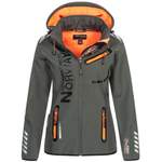 Softshelljacke von geographical norway, in der Farbe Grau, andere Perspektive, Vorschaubild