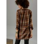 Longbluse von Aniston Casual, in der Farbe Schwarz, aus Flanell, andere Perspektive, Vorschaubild