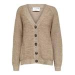 Strickjacke von Selected Femme, in der Farbe Beige, aus Baumwolle, andere Perspektive, Vorschaubild