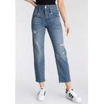 High Waist Jeans von Herrlicher, in der Farbe Blau, aus Baumwolle, andere Perspektive, Vorschaubild