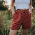 Shorts von NORDLICHT, in der Farbe Rot, aus Baumwolle, andere Perspektive, Vorschaubild