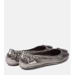 Klassische Ballerina von TORY BURCH, in der Farbe Silber, andere Perspektive, Vorschaubild