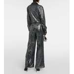 Hose von Dolce&Gabbana, in der Farbe Grau, aus Polyester, andere Perspektive, Vorschaubild
