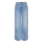 Weite Jeans von Pieces, in der Farbe Blau, aus Baumwolle, andere Perspektive, Vorschaubild