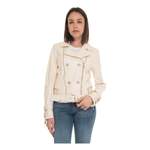 Bikerjacke von Guess, in der Farbe Beige, aus Polyurethan, andere Perspektive, Vorschaubild