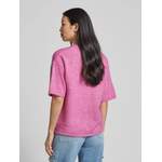 Rundhalsshirt von Selected Femme, in der Farbe Rosa, aus Polyester, andere Perspektive, Vorschaubild