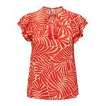 Blusenshirt von Only, in der Farbe Orange, aus Jersey, andere Perspektive, Vorschaubild