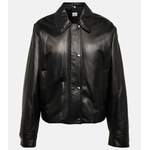 Bestickte Lederjacke der Marke Burberry