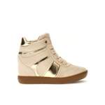 Sneaker von Guess, in der Farbe Beige, aus Echtleder, andere Perspektive, Vorschaubild