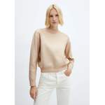 Rundhalspullover von Mango, in der Farbe Beige, aus Polyester, andere Perspektive, Vorschaubild