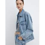 Jeansjacke von Mango, in der Farbe Blau, aus Baumwolle, andere Perspektive, Vorschaubild