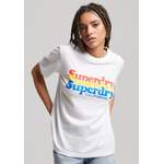 Rundhalsshirt von Superdry, in der Farbe Weiss, aus Jersey, andere Perspektive, Vorschaubild